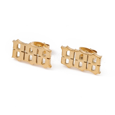 Number Earrings EJEW-F286-01B-G-1