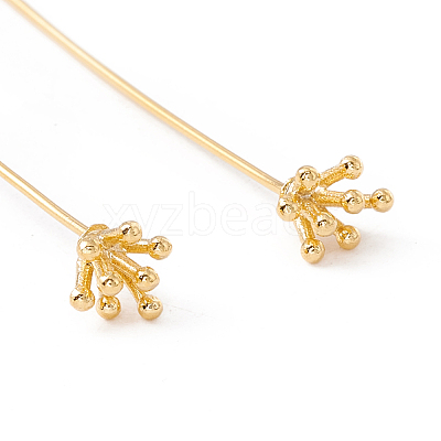 Brass Flower Head Pins FIND-B009-03G-1
