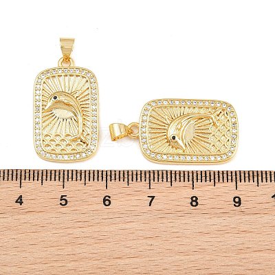 Brass Micro Pave Black Cubic Zirconia Pendants CU-CBAFB88-09G-1