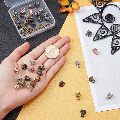 48Pcs 24 Styles Tibetan Style Alloy Beads FIND-PH0002-37-1