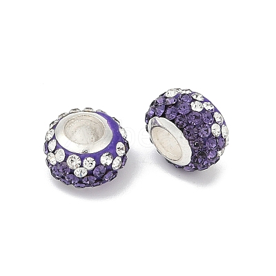 Alloy Rhinestone Clay Pave Beads ALRI-D300-02S-03-1