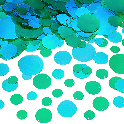 690Pcs 6 Style Iridescent PVC Paillette/Sequins Pendants KY-OC0001-31B-1
