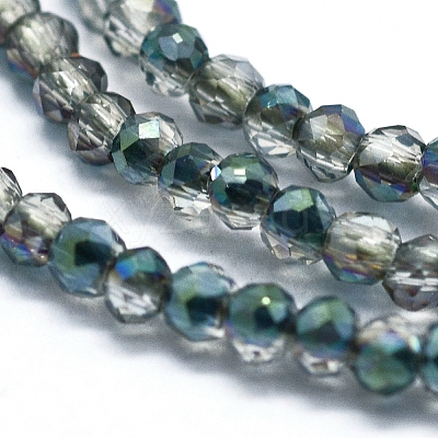 Electroplate Glass Beads Strands X-GLAA-F079-A-HP04-1