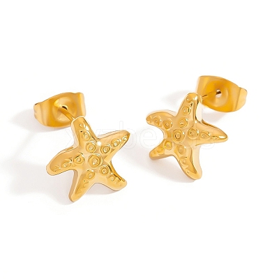 304 Stainless Steel Stud Earrings LS-EJEW-C162-02B-G-1