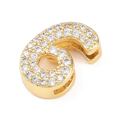 Brass Micro Pave Cubic Zirconia Pendants KK-B167-22G-6-1