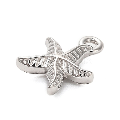 925 Sterling Silver Starfish Charms STER-U009-09P-02-1