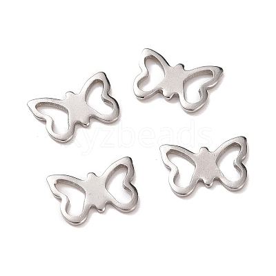 Tarnish Resistant Filigree 304 Stainless Steel Butterfly Charms STAS-N025-07-1