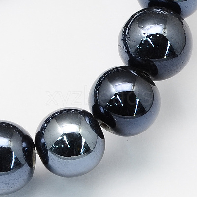 Glazed Porcelain Round Beads PORC-S489-8mm-03-1