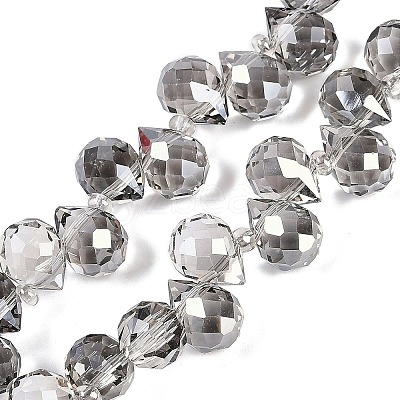 Electroplate Glass Beads Strands EGLA-D030-17W-1