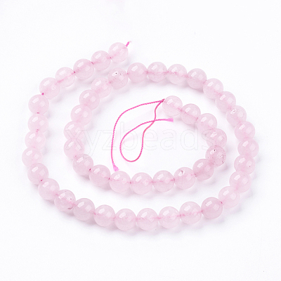 Natural White Jade Bead Strands G-R165-8mm-22-1