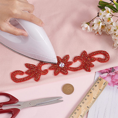 Flower Hotfix Rhinestone DIY-WH0504-33A-1