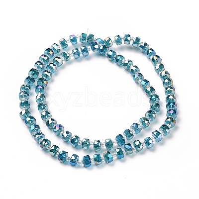 Electroplate Transparent Glass Beads Strands EGLA-H101-03B-1