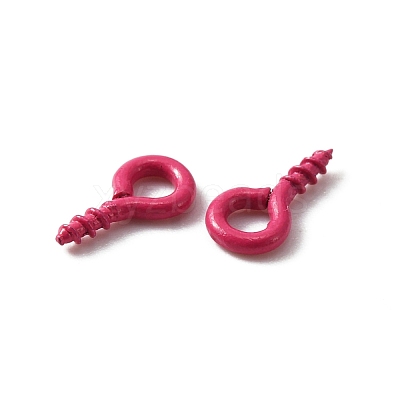 Stoving Varnish 100Pcs Iron Screw Eye Pin Peg Bails FIND-WH0036-29E-1