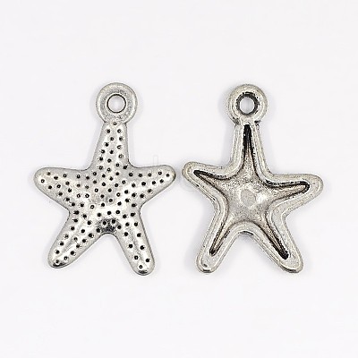 Tibetan Style Alloy Starfish/Sea Stars Charms LS-LF0463Y-1