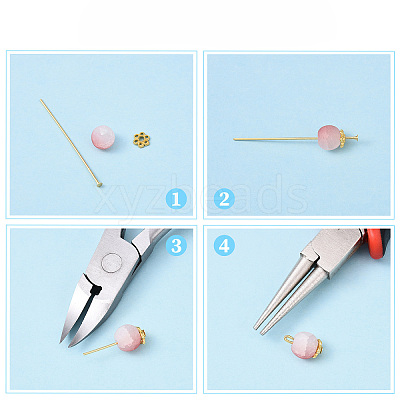 Brass Flat Head Pins KK-YW0004-02D-G-1