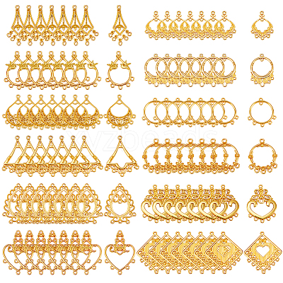 96Pcs 12 Styles Alloy Chandelier Component Links FIND-PH0026-57-1