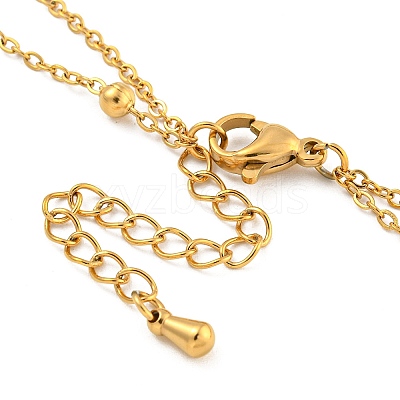 Boho 304 Stainless Steel Enamel Anklets AJEW-P125-01A-G-1
