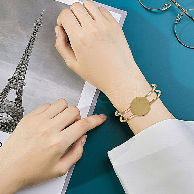 6Pcs 2 Colors Brass Bangle Makings FIND-GO0002-78-1