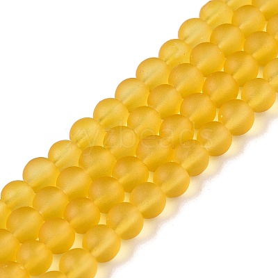 Baking Paint Transparent Glass Bead Strands GLAA-S031-4mm-11-1