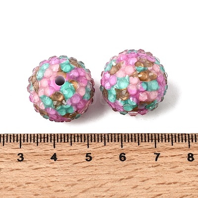 Opaque Acrylic & Resin Rhinestone Beads OACR-G062-02E-1