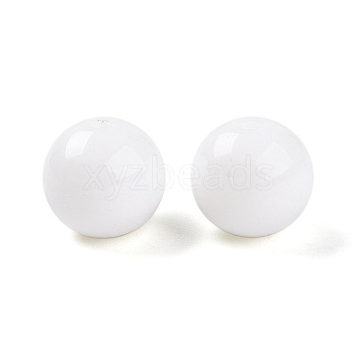 Opaque Solid Color Glass Beads GLAA-N007-10mm-A06-1