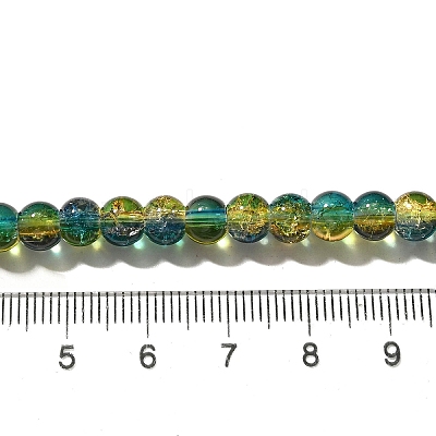 Crackle Glass Beads Strands CCG-C002-6mm-06-1