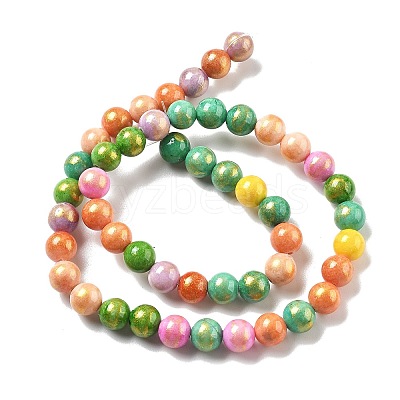 Natural Mashan Jade Beads Strands G-A255-A01-01C-1