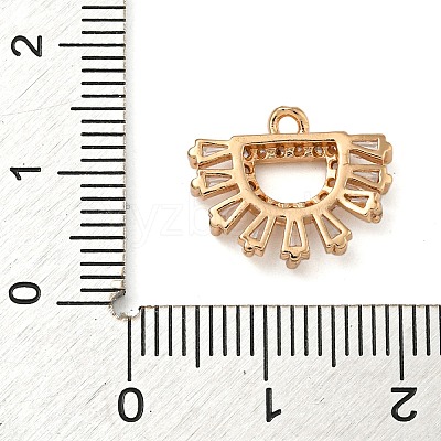Brass Micro Pave Clear Cubic Zirconia Pendants LS-ZIRC-U003-01G-07-1