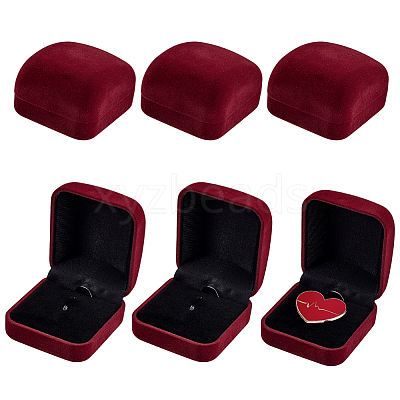 Plastic Cover with Velvet Brooch Packing Boxes VBOX-WH0012-06C-1