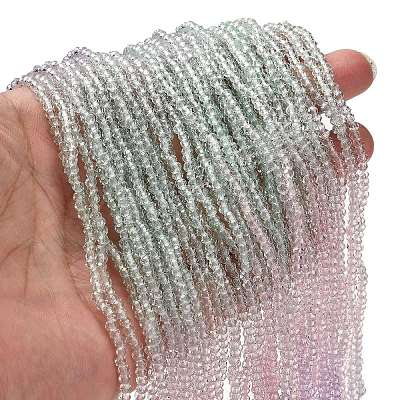 Transparent Painted Glass Beads Strands DGLA-A034-T1mm-A23-1