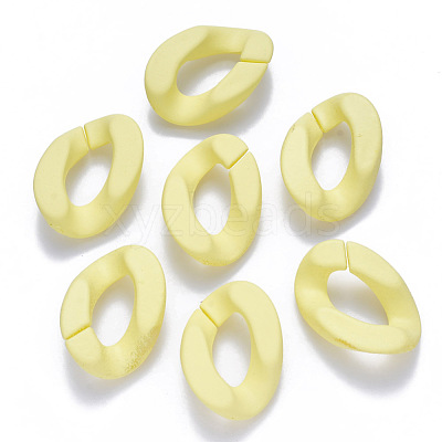 Opaque Spray Painted Acrylic Linking Rings OACR-S036-001B-I04-1