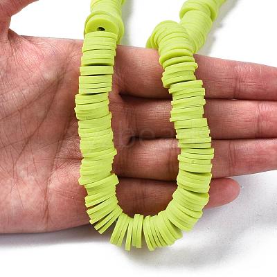 Flat Round Handmade Polymer Clay Beads CLAY-R067-12mm-10-1