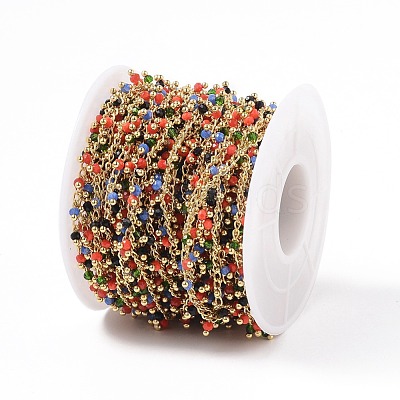 Handmade Glass Beaded Chains CHC-K008-B13-1