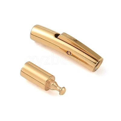 Column 304 Stainless Steel Bayonet Necklace Clasps STAS-O035-05G-1