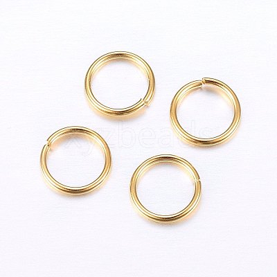 304 Stainless Steel Open Jump Rings X-STAS-O098-01G-12-1