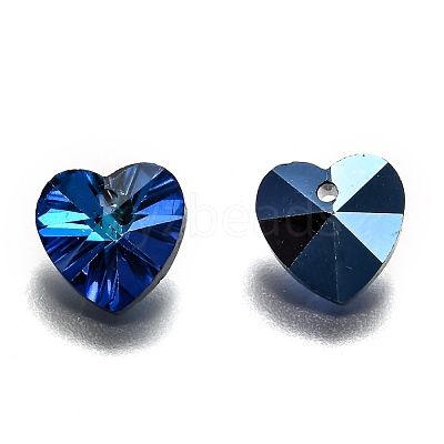 Electroplate Glass Charms X-G030V10mm-001MB-1