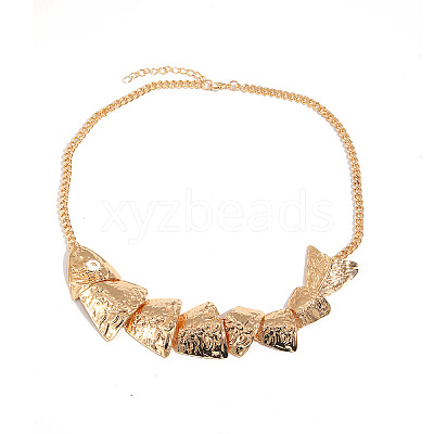 Summer Alloy Flexible Fish Bib Necklaces for Women WG0DD39-01-1