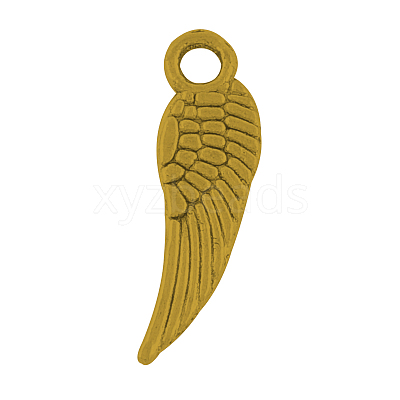 Tibetan Style Alloy Wing Charms TIBEP-3344-AG-NR-1