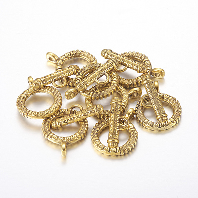 Tibetan Style Toggle Clasps LS-GLF0211Y-1