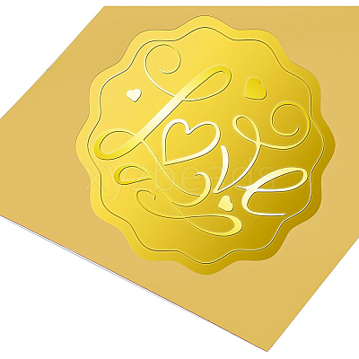 Self Adhesive Gold Foil Embossed Stickers DIY-WH0211-181-1