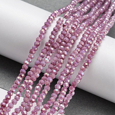 Opaque Baking Paint Glass Beads Strands DGLA-F002-03G-1