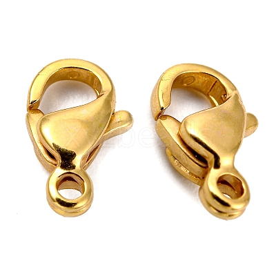 304 Stainless Steel Lobster Claw Clasps Hand Polished STAS-AB15-G-1