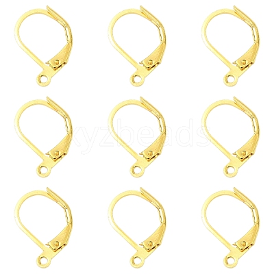 100Pcs Brass Leverback Earring Findings KK-YW0003-37G-1