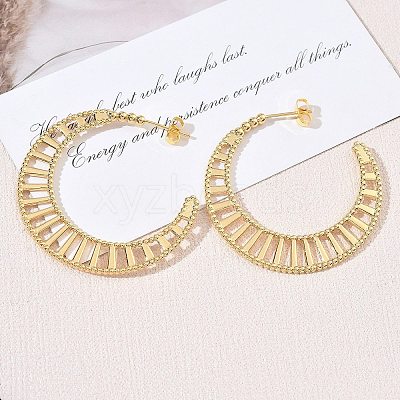 Brass Stud Earrings for Women KK-CBA4112-05G-1