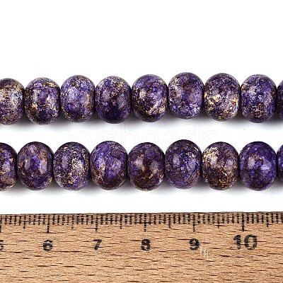 Opaque Baking Paint Glass Beads Strands GLAA-Q110-03A-09-1
