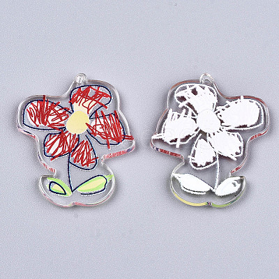 Transparent Clear Acrylic Pendants KY-S158-70-1