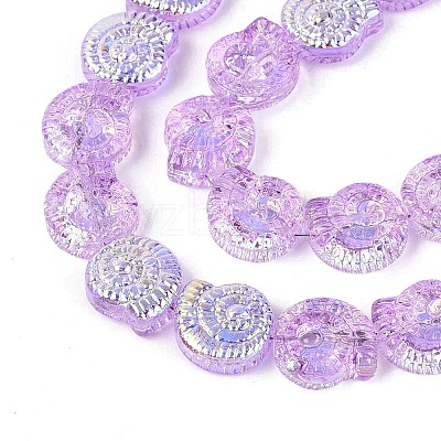 Electroplate Transparent Glass Beads Strands EGLA-Q136-02A-05-1