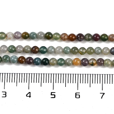 Natural Indian Agate Bead Strands X-G-A130-3mm-K12-1