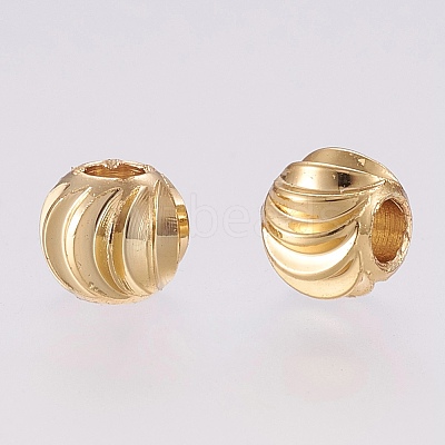 Brass Spacer Beads X-KK-G312-01G-5mm-G-1