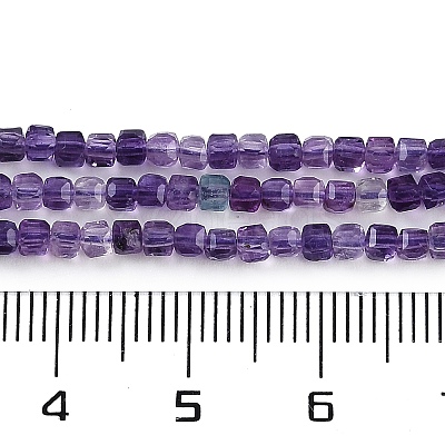 Natural Purple Fluorite Beads Strands G-P553-E02-01-1
